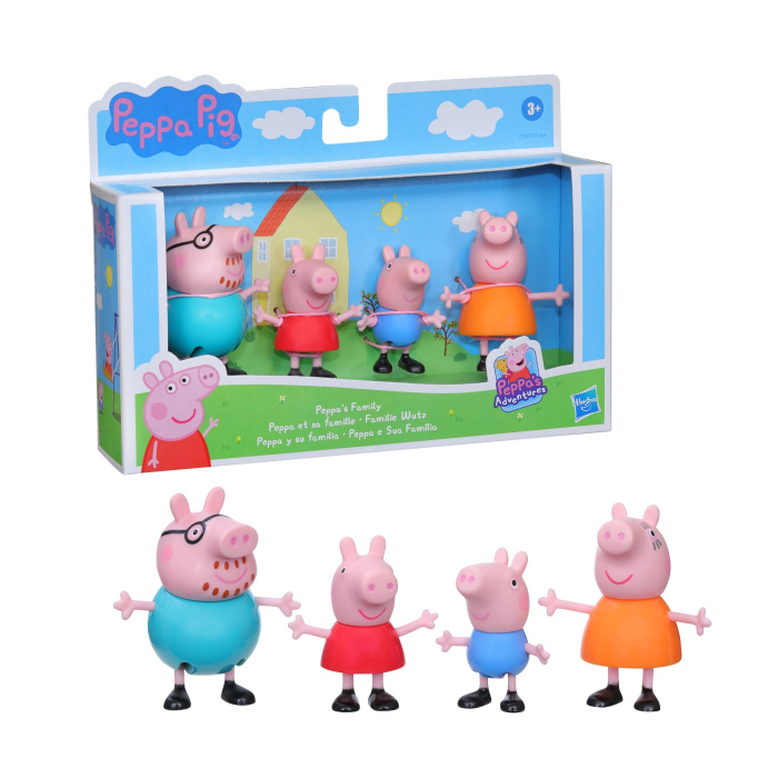 Set de figurine Peppa Pig, mama, tata, Peppa si George, 7.6 cm [3]