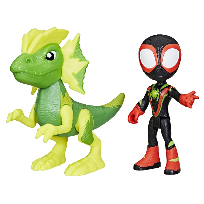 Set de figurine Spidey and His Amazing Friends, Miles si Electrosaurus, cu personaje articulate, 17 cm [3]