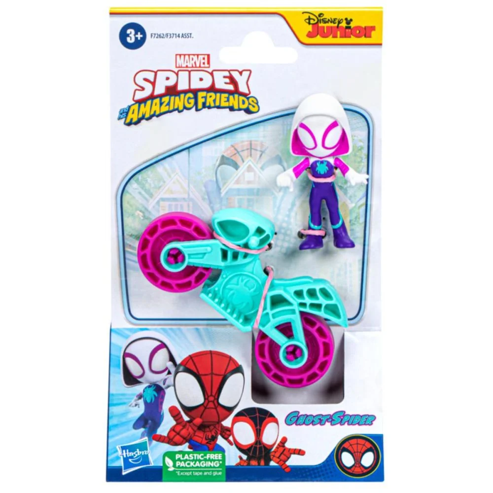 Set figurina cu motocicleta Spidey and His Amazing Friends Ghost Spider, aventura turbo [1]