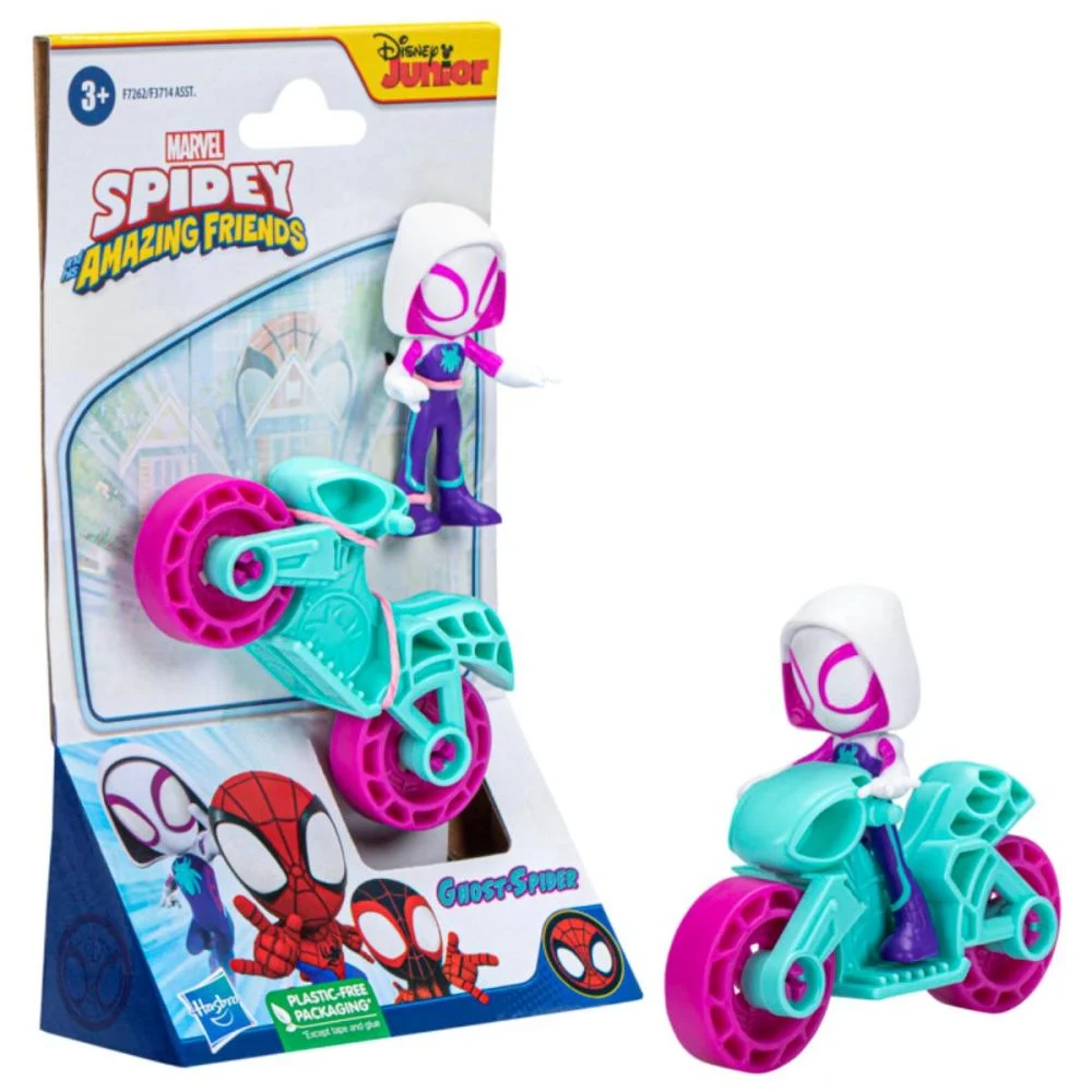 Set figurina cu motocicleta Spidey and His Amazing Friends Ghost Spider, aventura turbo [2]
