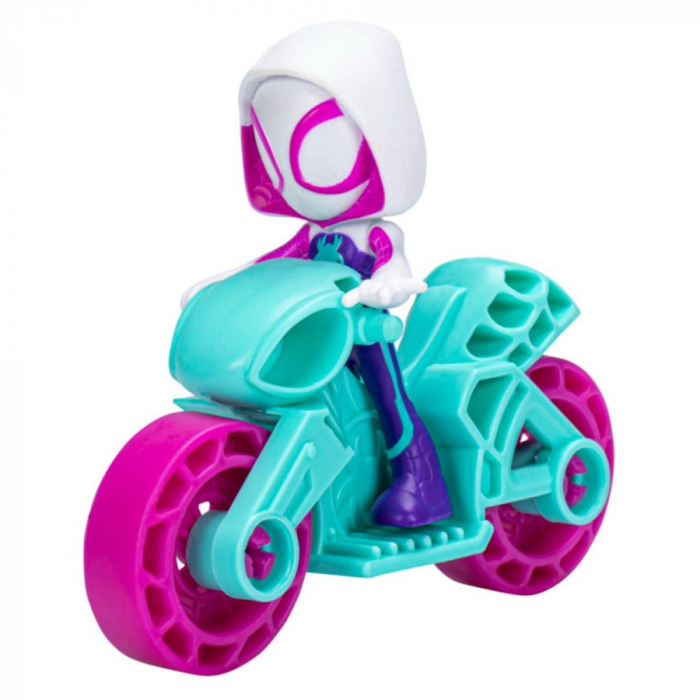 Set figurina cu motocicleta Spidey and His Amazing Friends Ghost Spider, aventura turbo [3]