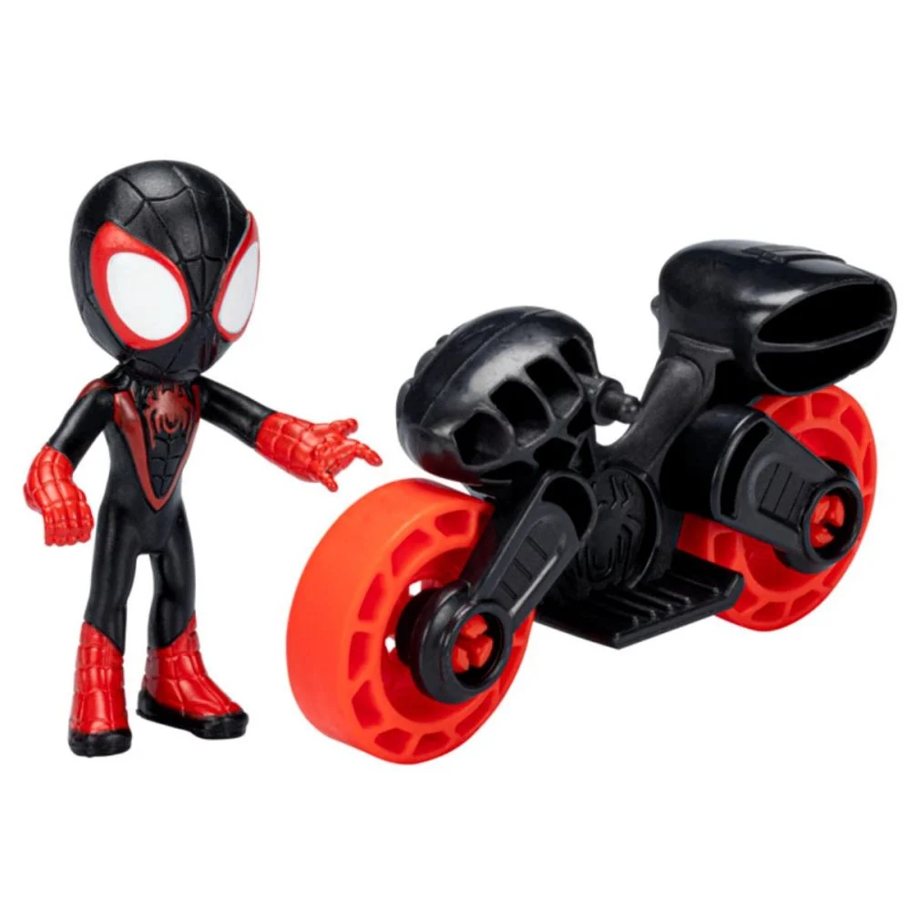 Set figurina cu motocicleta Spidey and His Amazing Friends, Miles, aventura turbo [4]