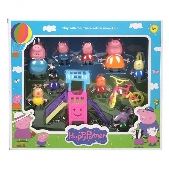 Set Figurine Peppa Pig – Familia și Locul de Joacă | 9 personaje + accesorii distractive [1]