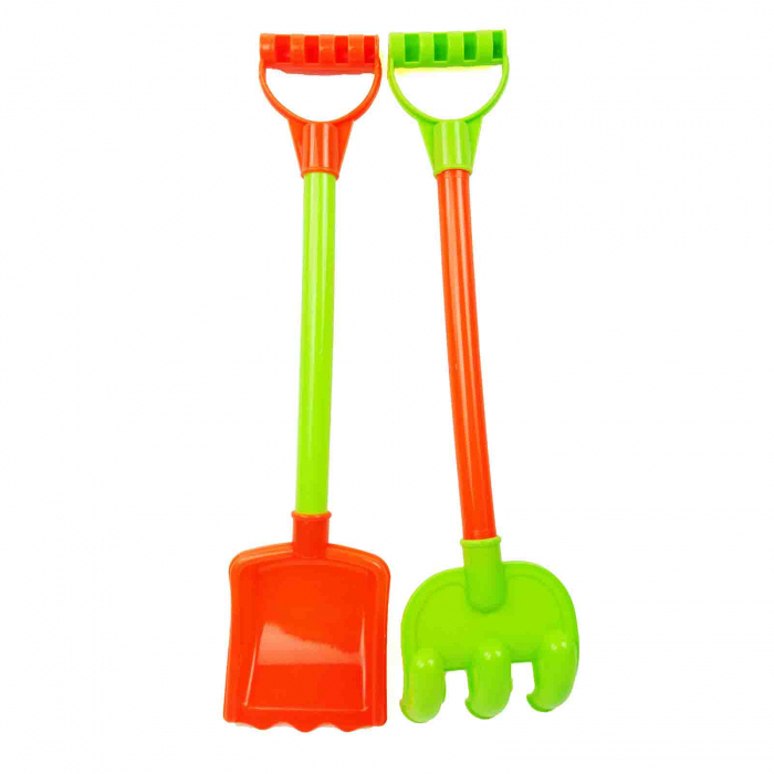 Set pentru joaca pe nisip, lopata + grebla, 40 cm [5]