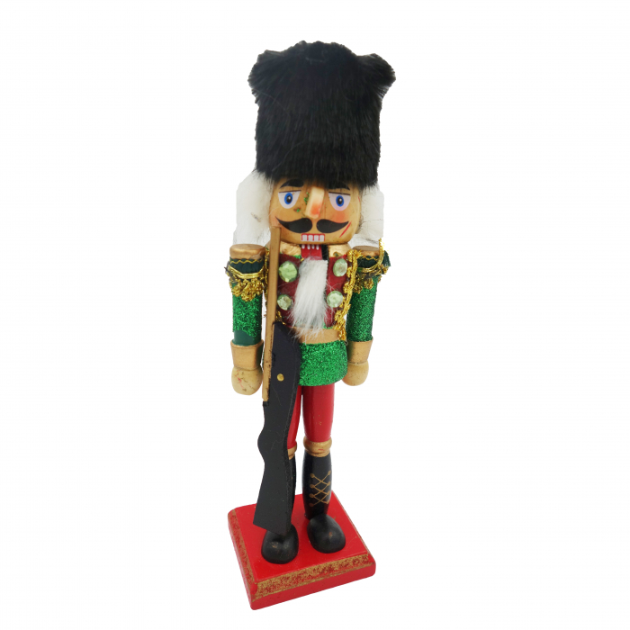 Soldatel din lemn, model Spargator de nuci,verde, 20 cm [1]