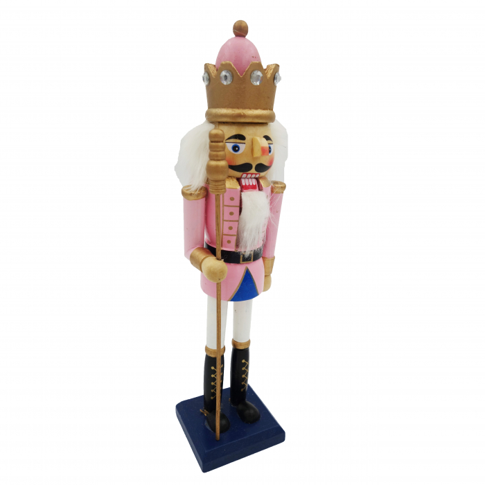 Soldatel din lemn, model Spargator de nuci, roz, 30 cm [3]