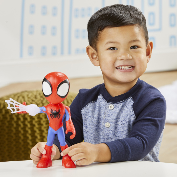 Spidey si prietenii sai uimitori, mega figurina Spidey, cu panza, 22 cm [5]