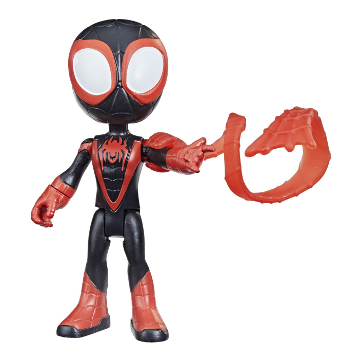 Spidey si prietenii sai uimitori, figurina Miles Morales, cu panza, 10 cm [4]