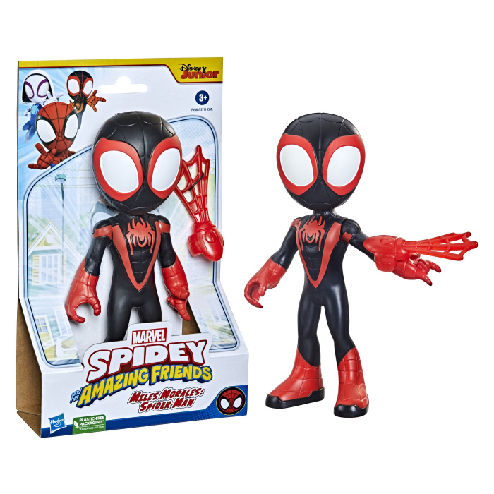 Spidey si prietenii sai uimitori, mega figurina Miles Morales, cu panza, 22 cm [6]