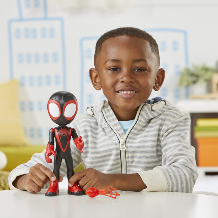 Spidey si prietenii sai uimitori, mega figurina Miles Morales, cu panza, 22 cm [3]