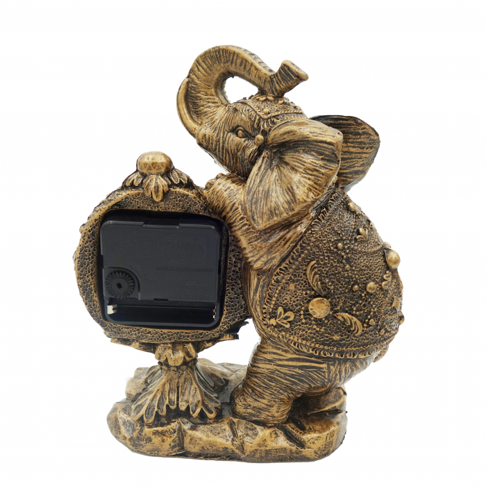 Statuie cu ceas din rasina, model elefant, 20 cm [6]