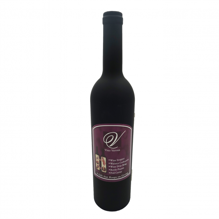 Sticla decorativa cu 5 ustensile pentru vin, 33 cm [1]