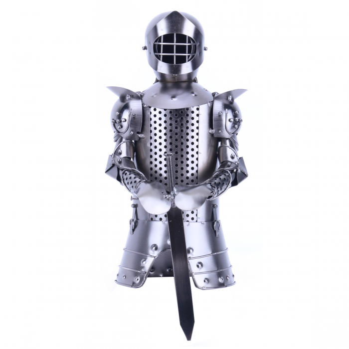 Suport de vin din metal lucios - Cavaler [1]