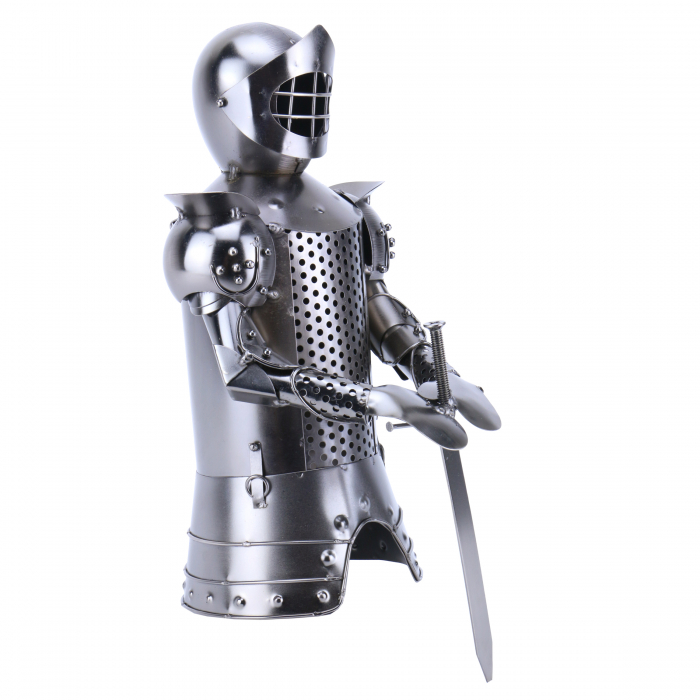Suport de vin din metal lucios - Cavaler [2]