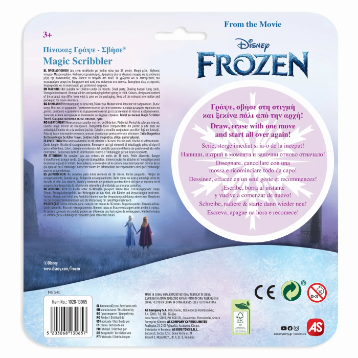 Tablă de scris Frozen Magic Scribbler, format Travel, cu stilou și gumă de șters [4]