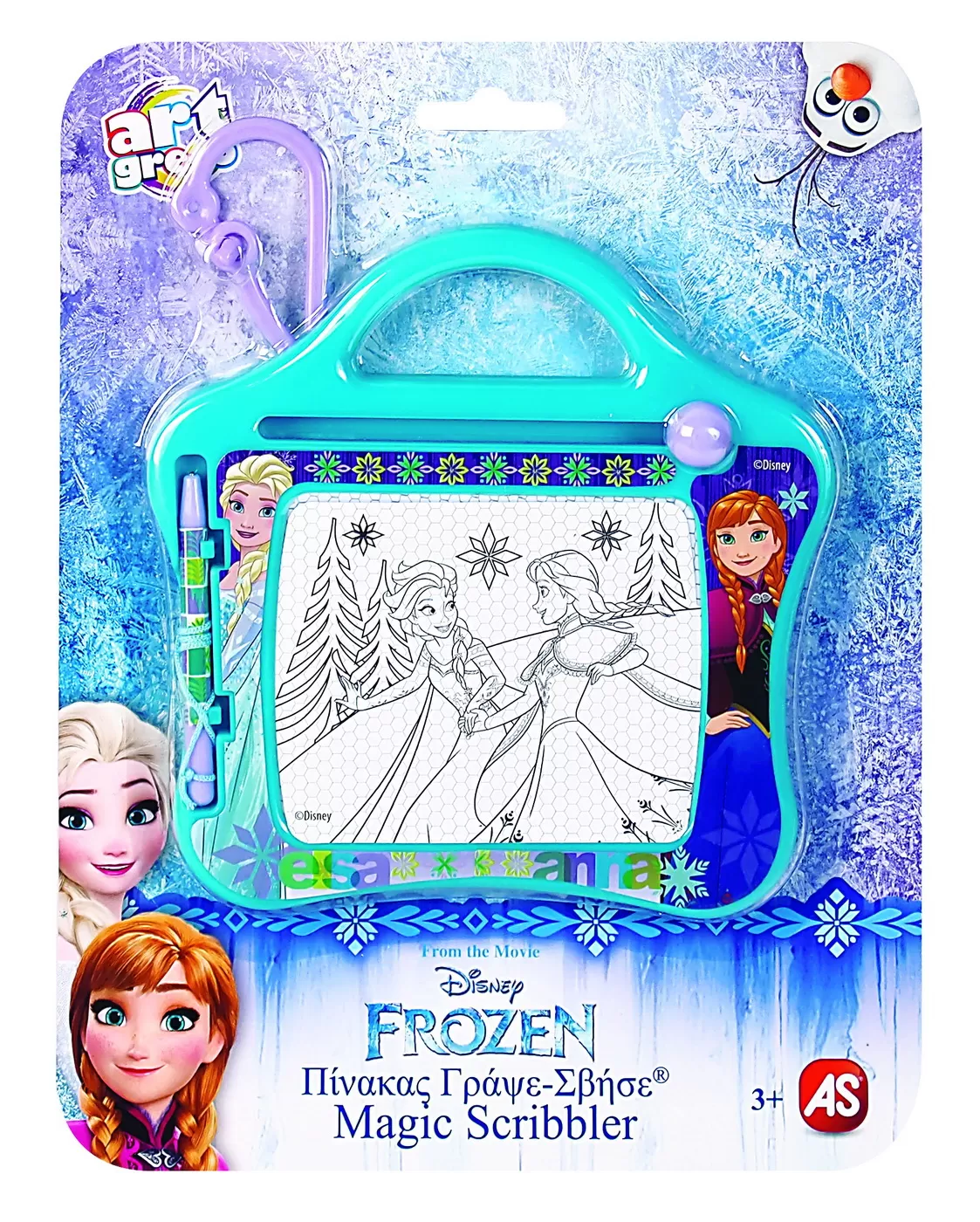 Tablă de scris Frozen Magic Scribbler, format Travel, cu stilou și gumă de șters [2]