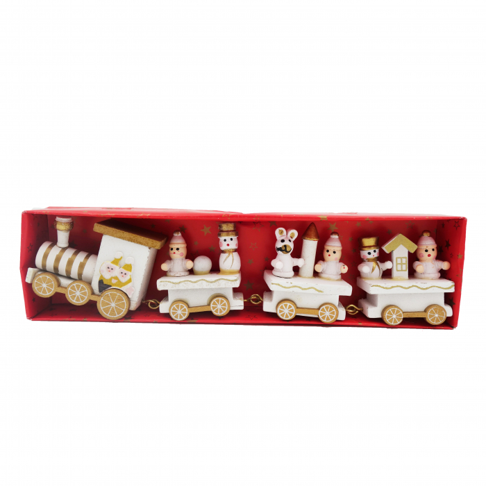 Trenulet decorativ 20 cm, alb [2]