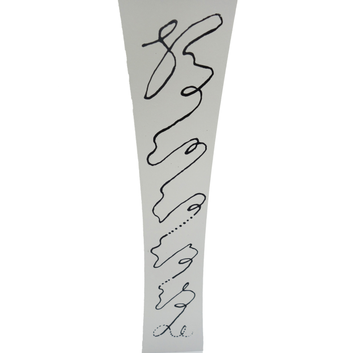 Vază decorativă cu model ornamental, MDF, 58 cm, alb [5]