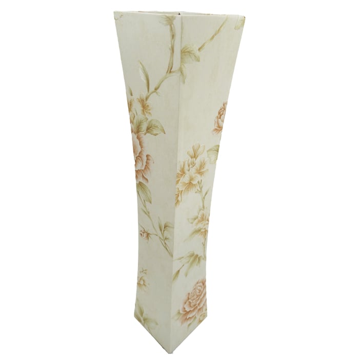 Vază decorativă florală, din MDF, 58 cm, crem [3]