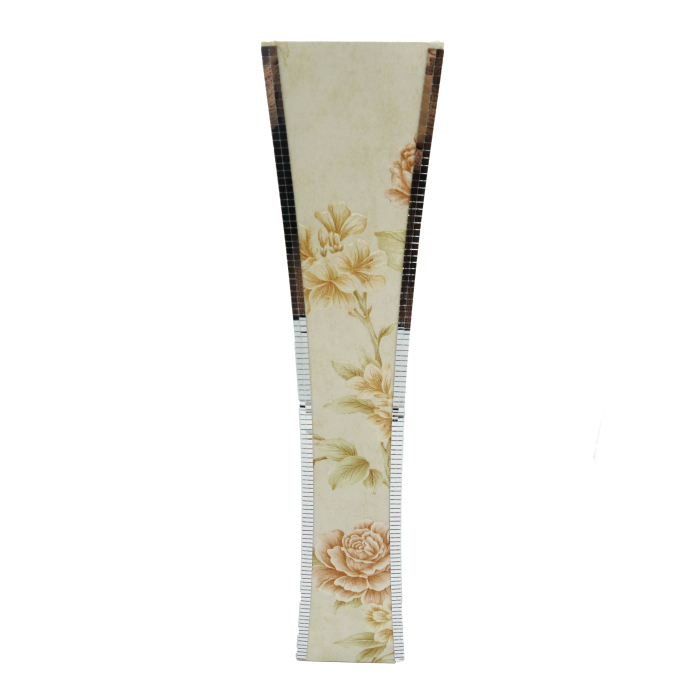 Vază decorativă florală cu mozaic, MDF, 58 cm, bej [1]