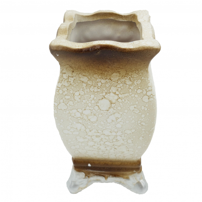 Vază pentru flori, din ceramica, crem 20 cm [5]