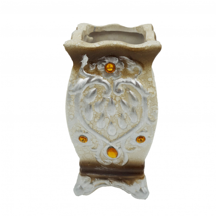 Vază pentru flori, din ceramica, crem 20 cm [2]