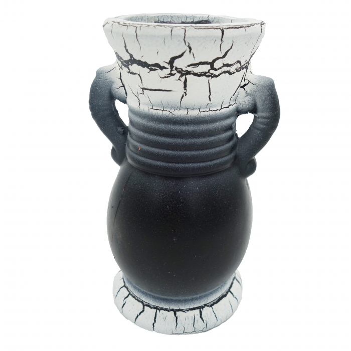 Vază pentru flori, din ceramica, model cu toarte si piatra, 20 cm [5]