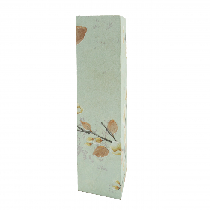 Vază pentru flori, din MDF, 40 cm, cu flori, albastru deschis [2]