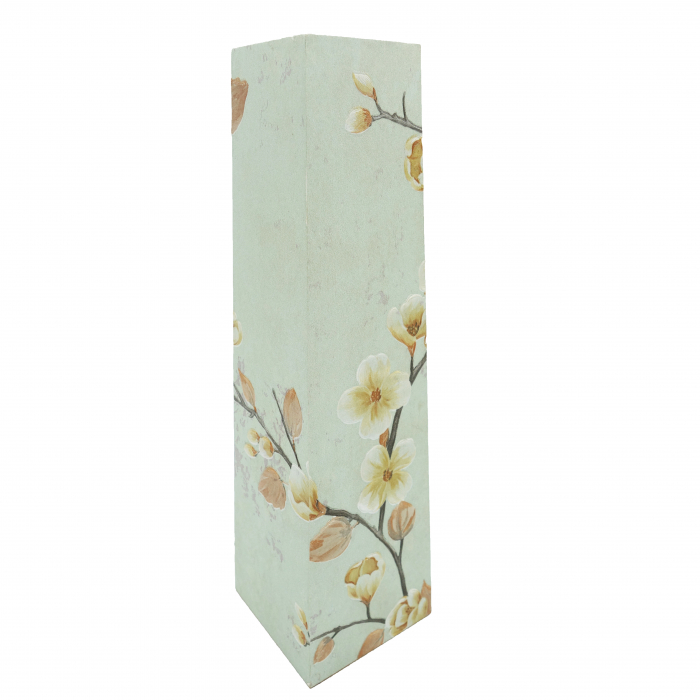Vază pentru flori, din MDF, 40 cm, cu flori, albastru deschis [1]