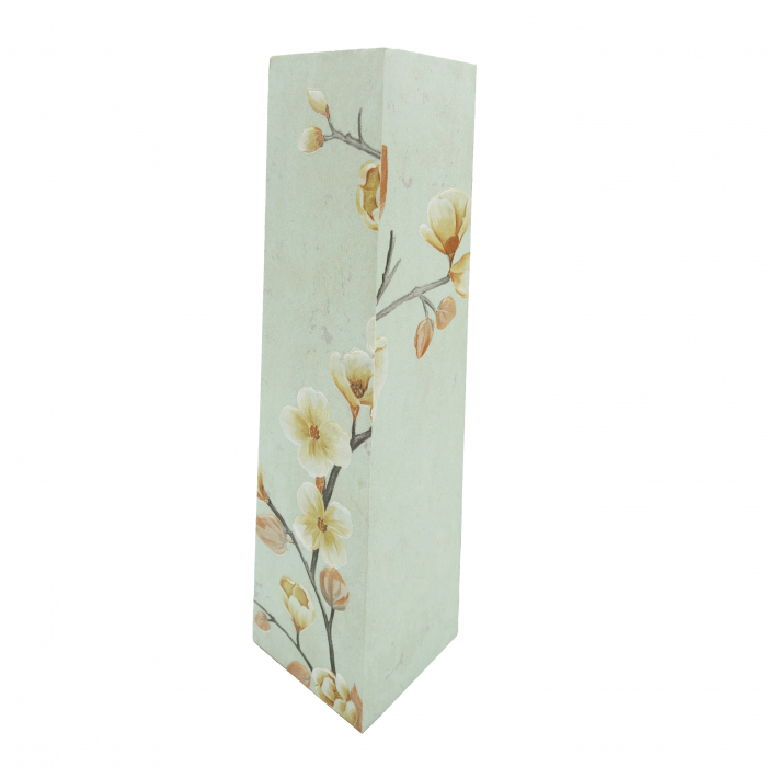 Vază pentru flori, din MDF, 40 cm, cu flori, albastru deschis [4]