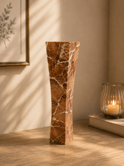 Vază pentru flori, din MDF, 58 cm, maro-portocaliu [2]