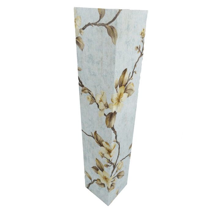 Vază pentru flori, din MDF, 58 cm, albastru deschis cu flori [4]