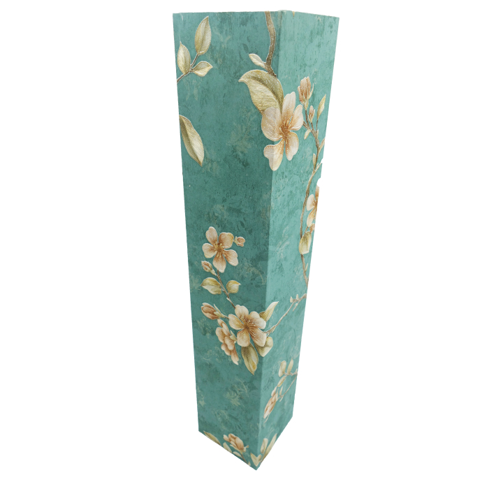 Vază pentru flori, din MDF, 58 cm, verde cu flori [3]