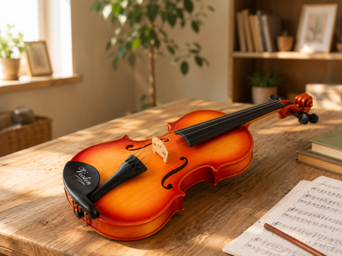 Vioară pentru Copii 50 cm cu Arcuș Inclus, Instrument Muzical de Jucărie, 8+ Ani [8]