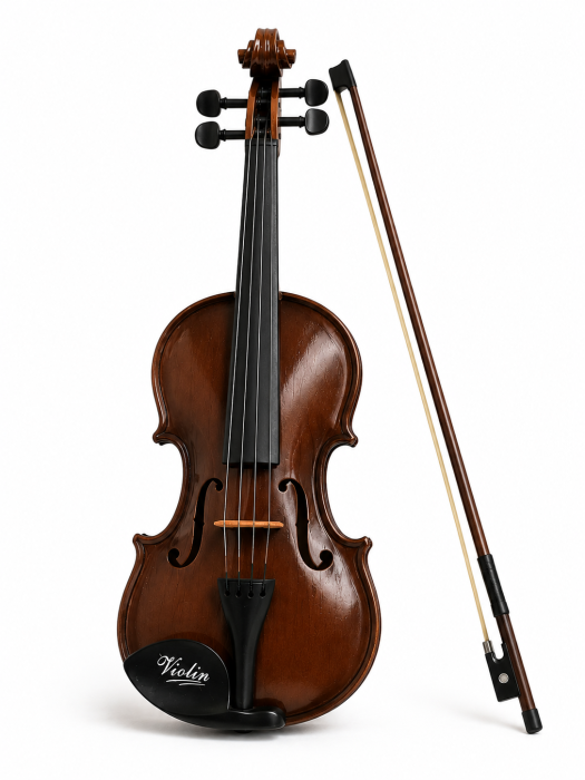 Vioară pentru Copii 50 cm cu Arcuș Inclus, Instrument Muzical de Jucărie, 8+ Ani [3]