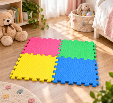 La joaca - Puzzle Burete pentru Copii, 4 Piese, 60 × 60 cm