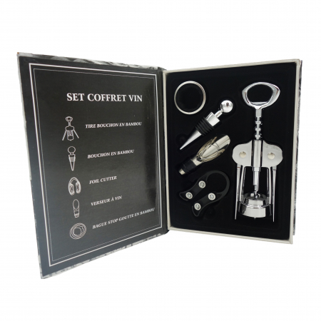 Carte decorativa cu 5 accesorii pentru vin, 20 cm [1]