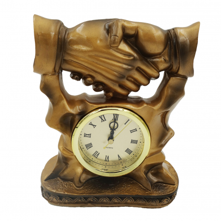 Decoratiuni - Statuieta din rasina cu ceas, model maini, 25 cm