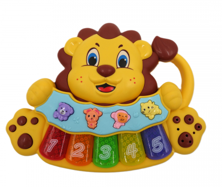 Orga interactivă, formă de leu, sunete de animale și jocuri, 16 cm [1]