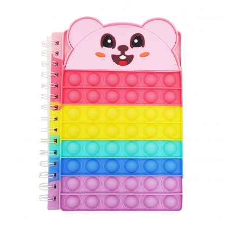 Agende - Agenda cu model pop-it șoricel și spirala, 23 cm
