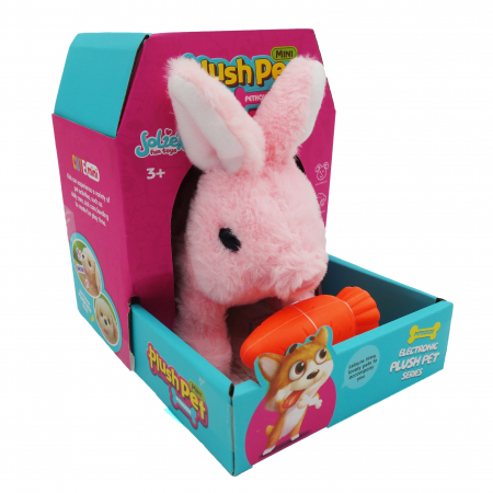 Jucarii de rol - Iepuras interactiv, din plus, cu baterii, 18 cm
