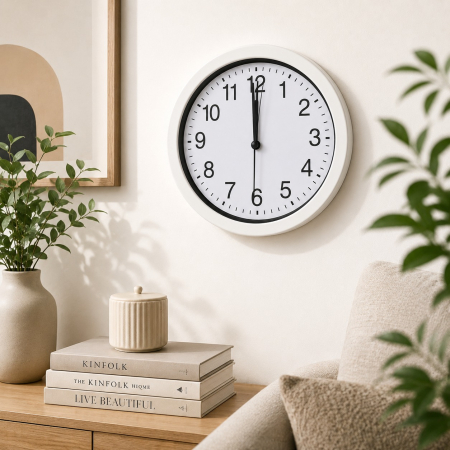 Ceasuri - Ceas de Perete 20 cm cu Mecanism Silențios | Design Clasic