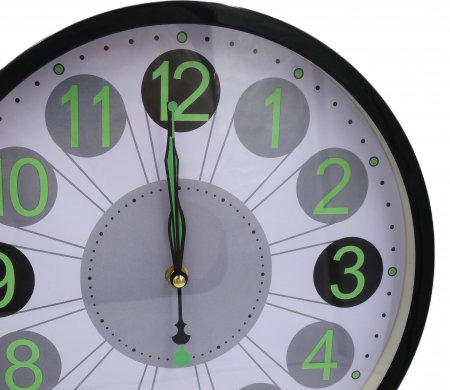 Ceas de perete elegant cu cifre fosforescente, 30 cm [2]