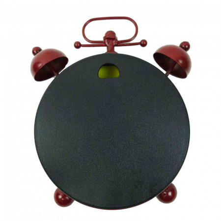 Ceas din metal, de masa, model vintage, rosu-verde, 20 cm [2]