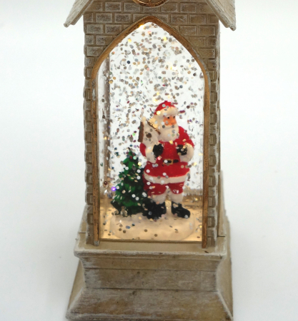 Decoratiune în formă de biserică, Moș Crăciun, 23 cm [1]