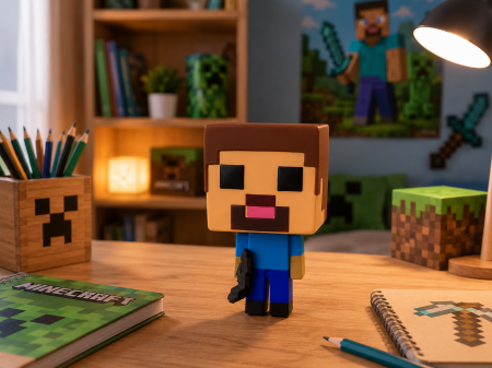 Jucarii pentru baieti - Figurină Pixelată, Steve , 12 cm | Pop My Pixel World