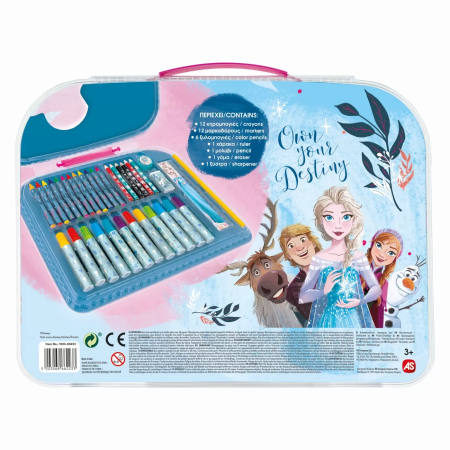 Jucarii creative - Gentă pentru desen Art Case Frozen, set creativ cu creioane și markere, 3 ani+