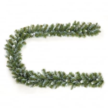 Ghirlande si coronite - Ghirlanda Anna, verde cu varfuri albe, 260 cm