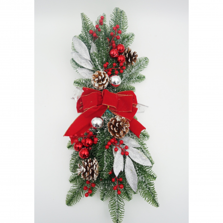Ghirlanda decorativa pentru scari, rosu, cu leduri, 60 cm [2]