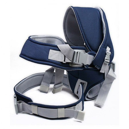 Marsupiu multifunctional, reglabil, cu suport pentru gat, 50 cm 3-12 luni, albastru [3]